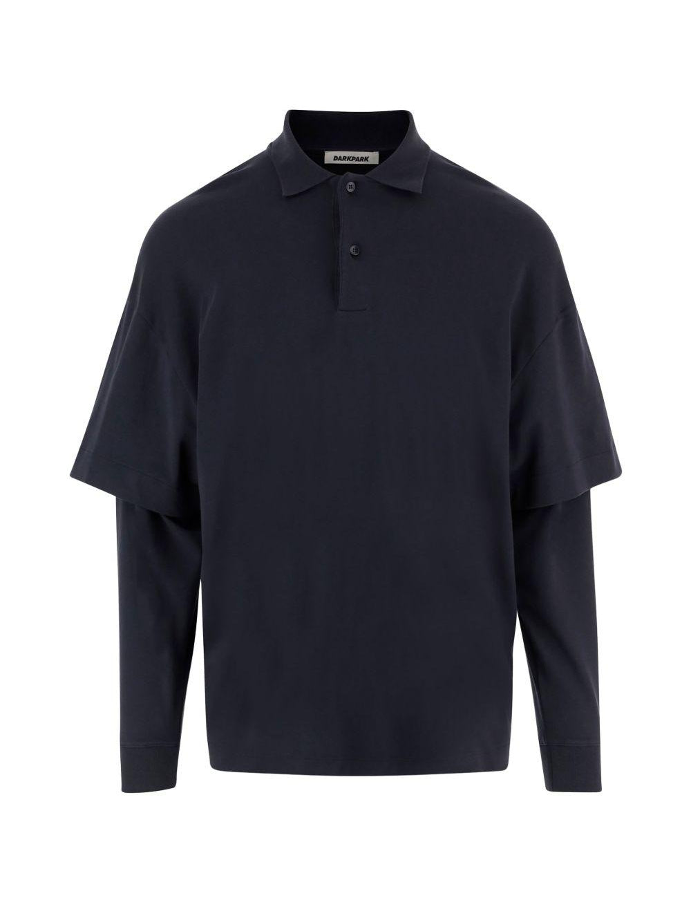 Polo zack con design a strati in nero  Darkpark - uomo 