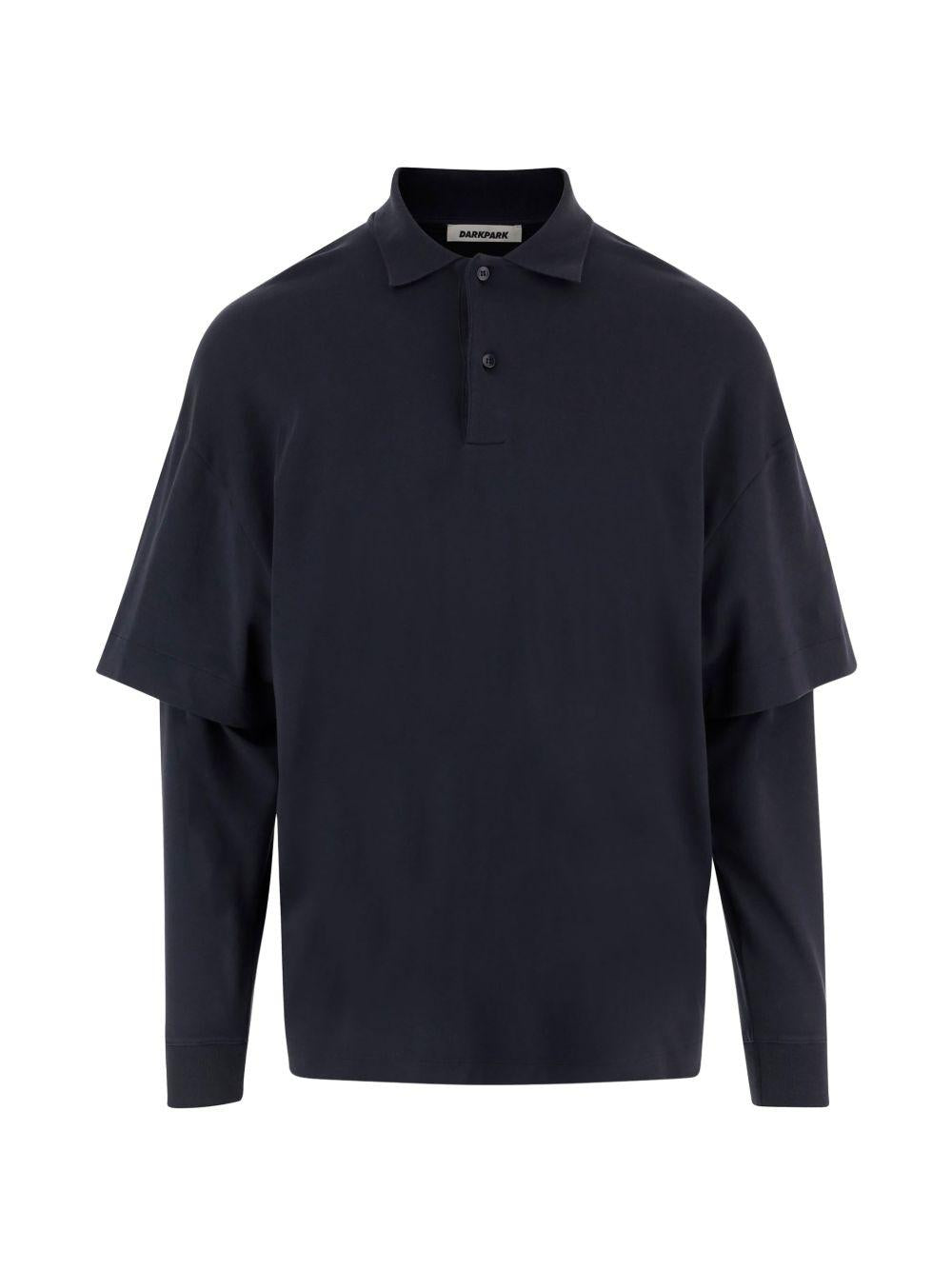 Polo zack con design a strati in nero  Darkpark - uomo 