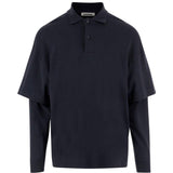 Polo zack con design a strati in nero  Darkpark - uomo 