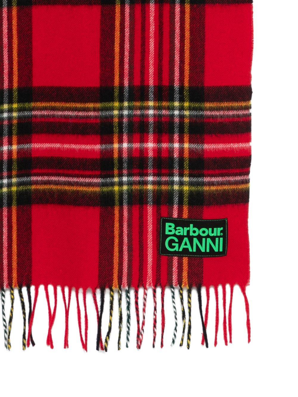 Sciarpa a quadri in rosso 