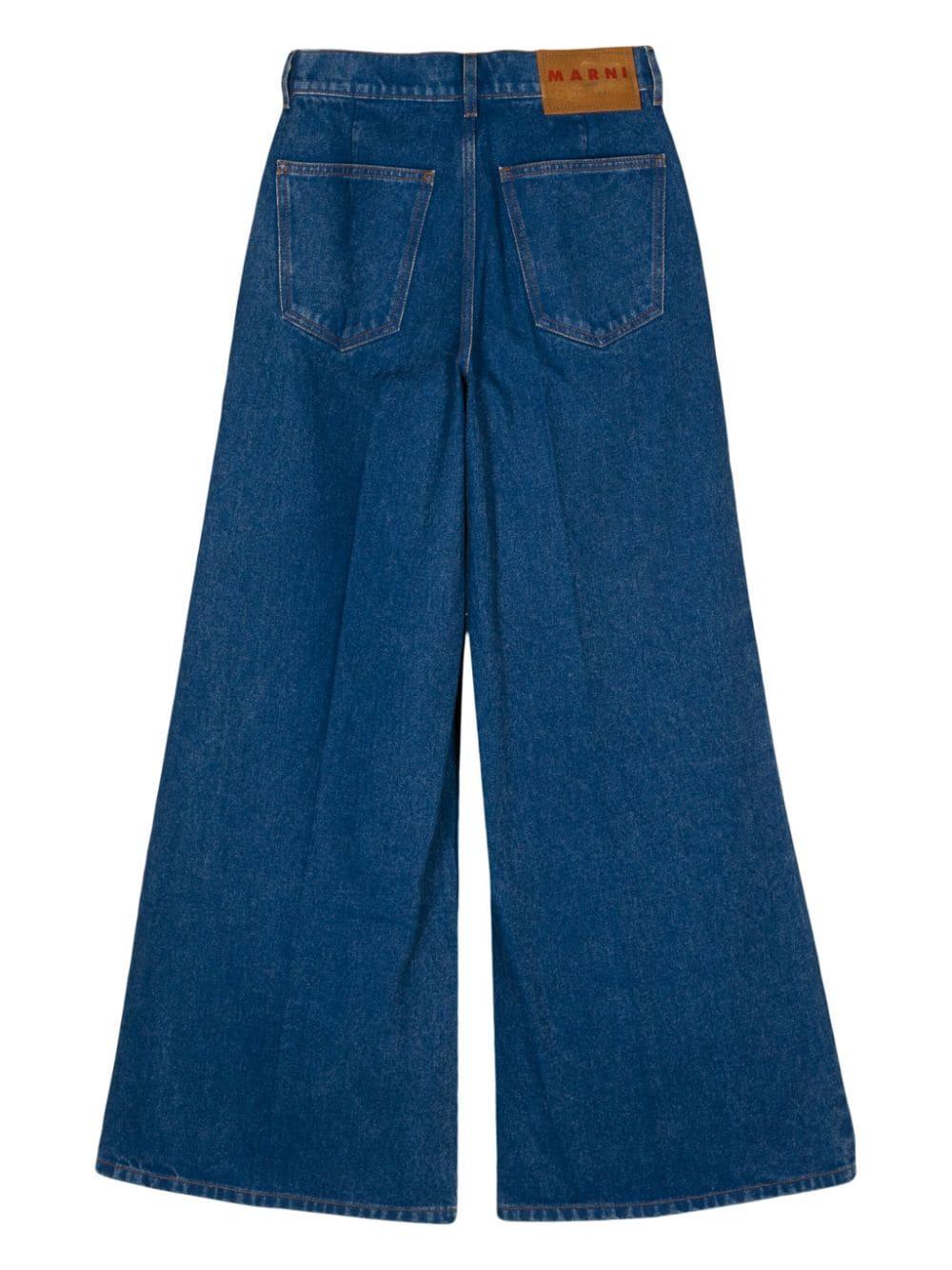 Jeans a gamba ampia in blu Marni - donna 