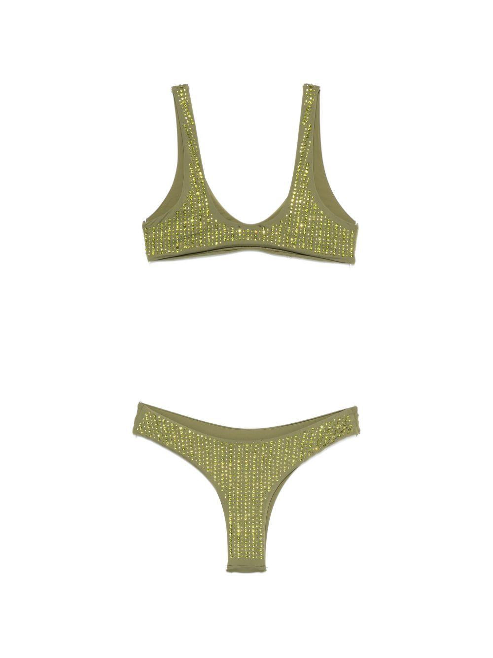 Bikini decorato con cristalli in verde Venuja - donna 