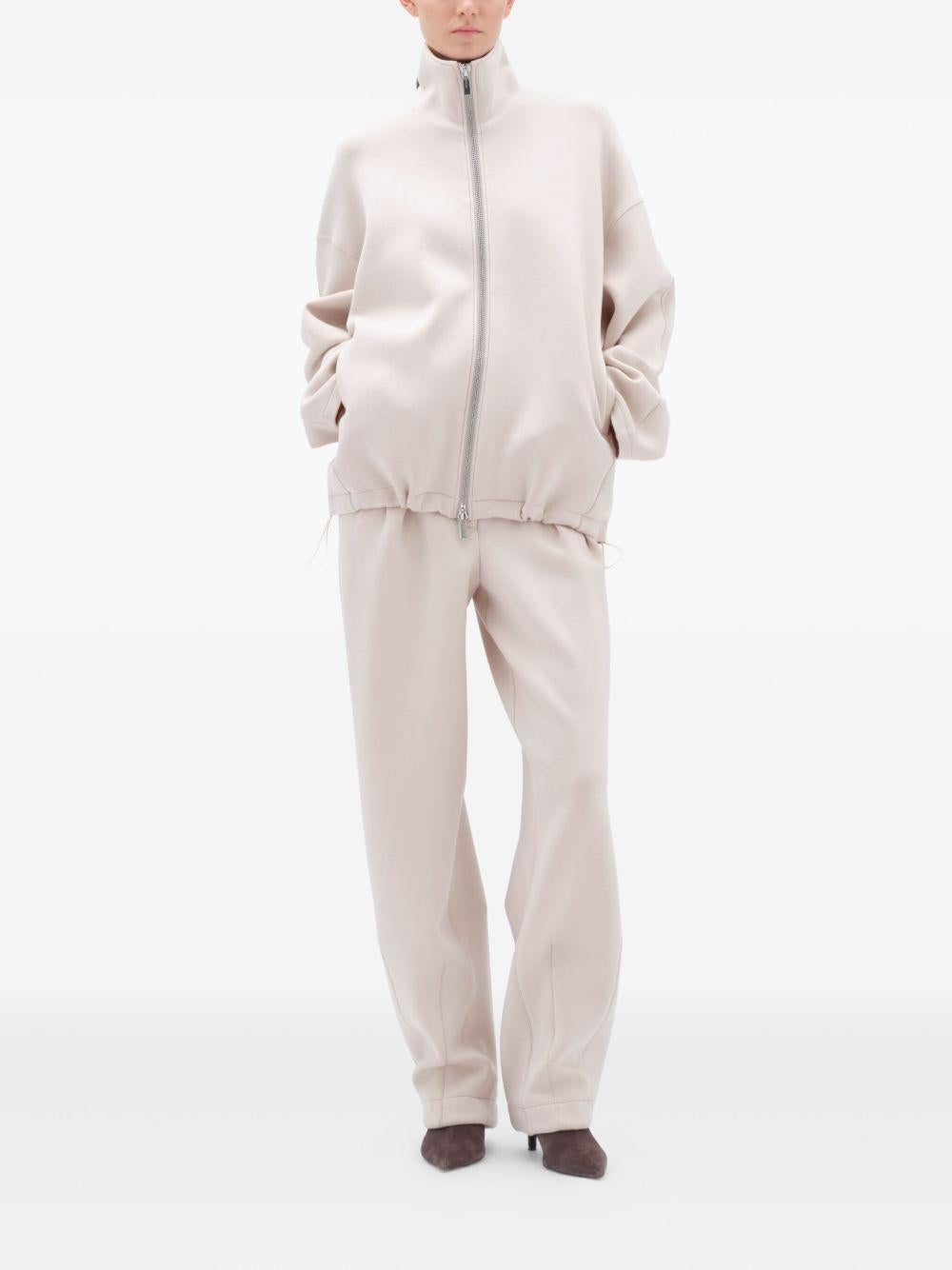 Felpa con zip in grigio ghiaccio Remain - donna 