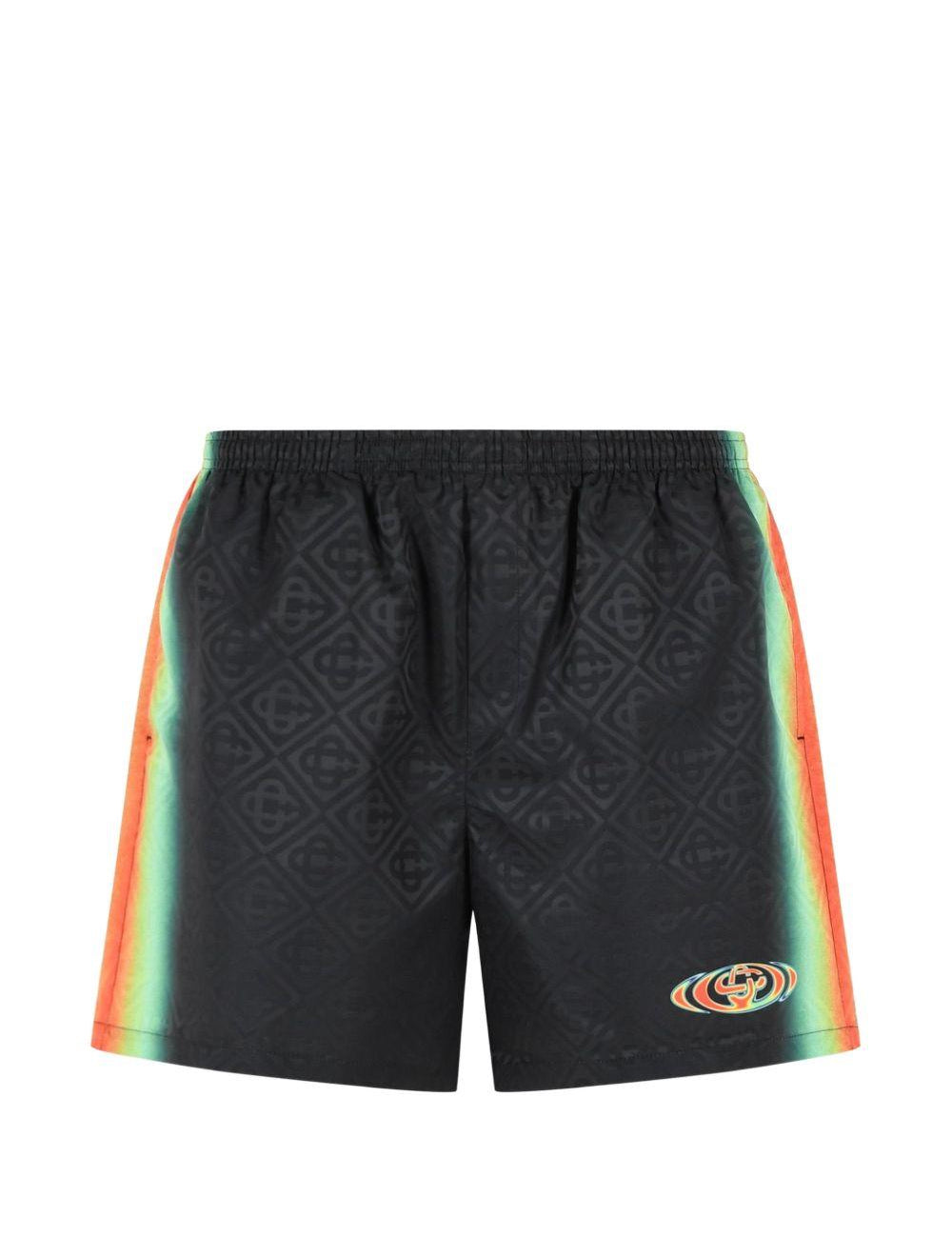 Costume da bagno con monogramma in nero Casablanca - uomo 