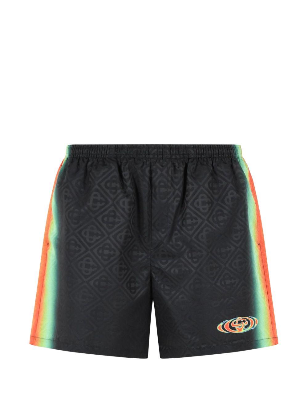Costume da bagno con monogramma in nero Casablanca - uomo 