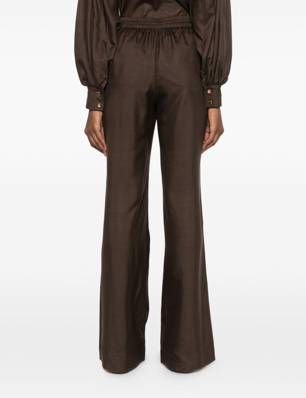 Pantaloni Luna con vita elasticizzata in marrone Zimmermann - donna 