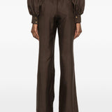 Pantaloni Luna con vita elasticizzata in marrone Zimmermann - donna 
