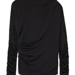 Top con ruches in nero Ganni - donna 