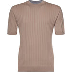 T-shirt a costine in marrone  Eleventy - uomo 
