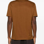 T-shirt a maniche corte in marrone Zegna - uomo 