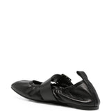Ballerine Rosalind in pelle in nero 