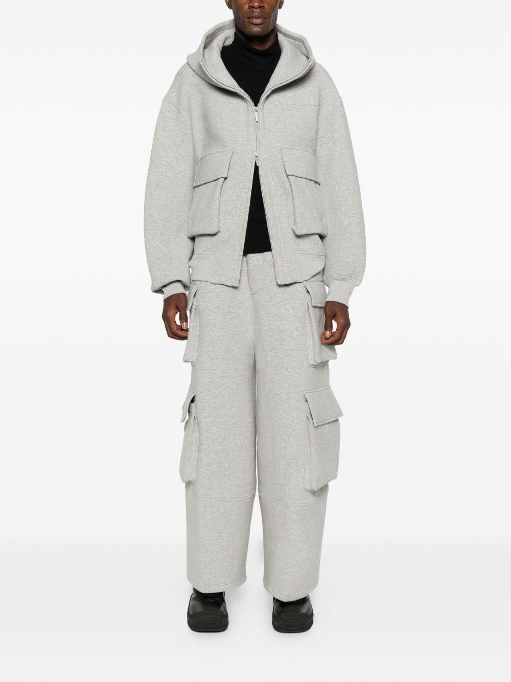 Pantaloni cargo con coulisse in grigio Feng Chen Wang - uomo 