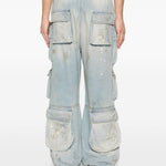 Jeans cargo con coulisse in blu Amiri - uomo 