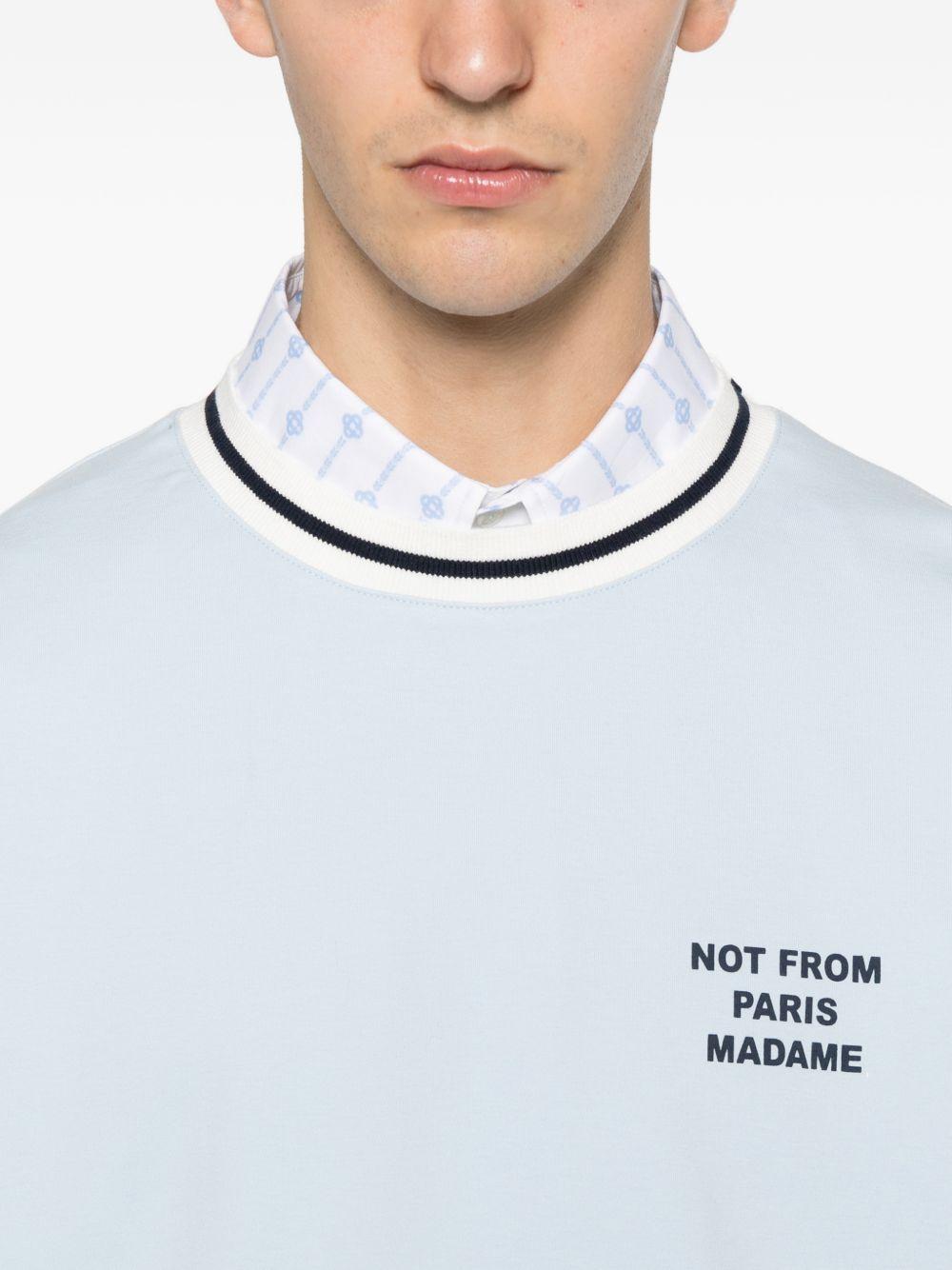 T-shirt girocollo in azzurro Drole de monsieur - uomo 