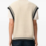 Gilet con scollo a v ami de coeur in beige Ami paris - unisex 