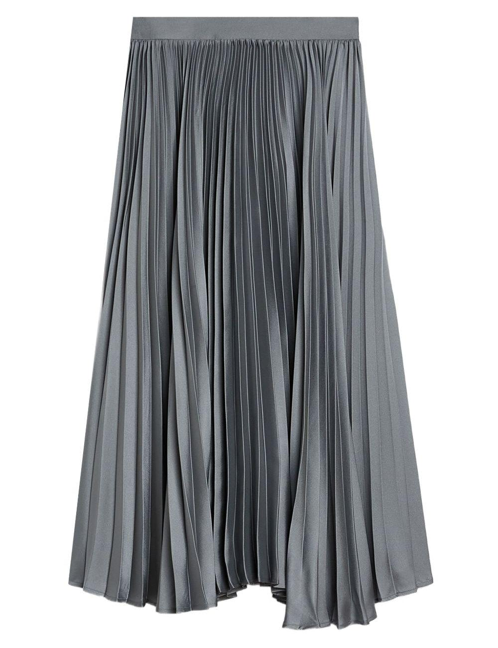 Gonna midi plissettata in grigio Jil Sander - donna 