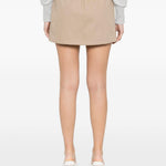 Minigonna con coulisse in vita in beige Alexander wang - donna 