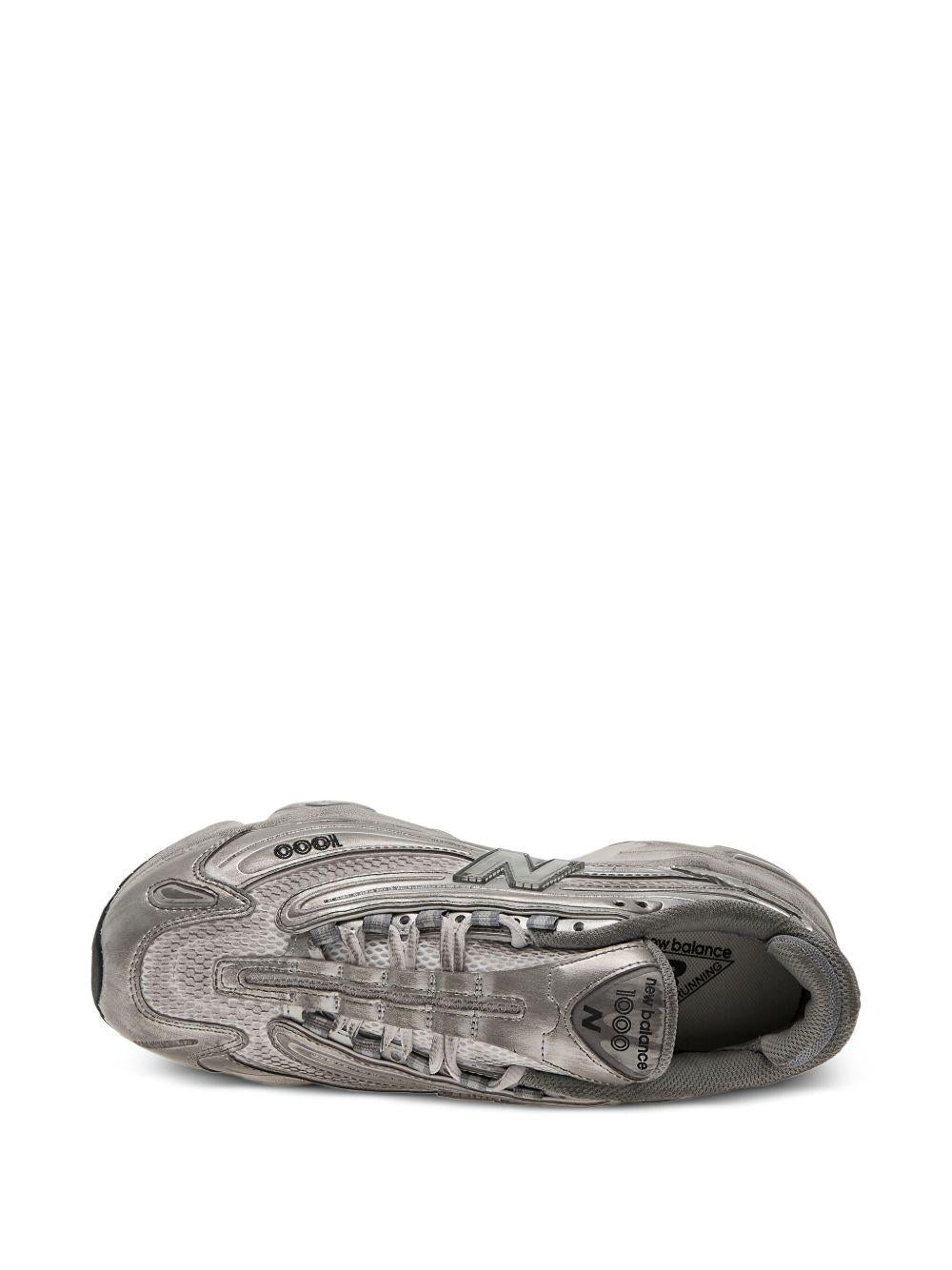 Sneakers 1000 con lacci in argento 