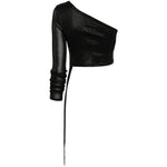 Top monospalla  in nero Rick owens drkshdw - donna 