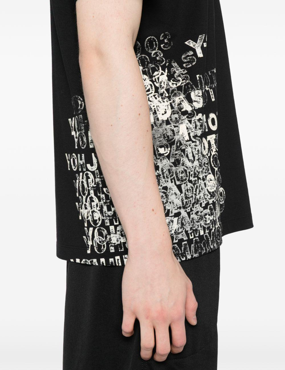 T-shirt GFX in nero Y-3 - uomo 