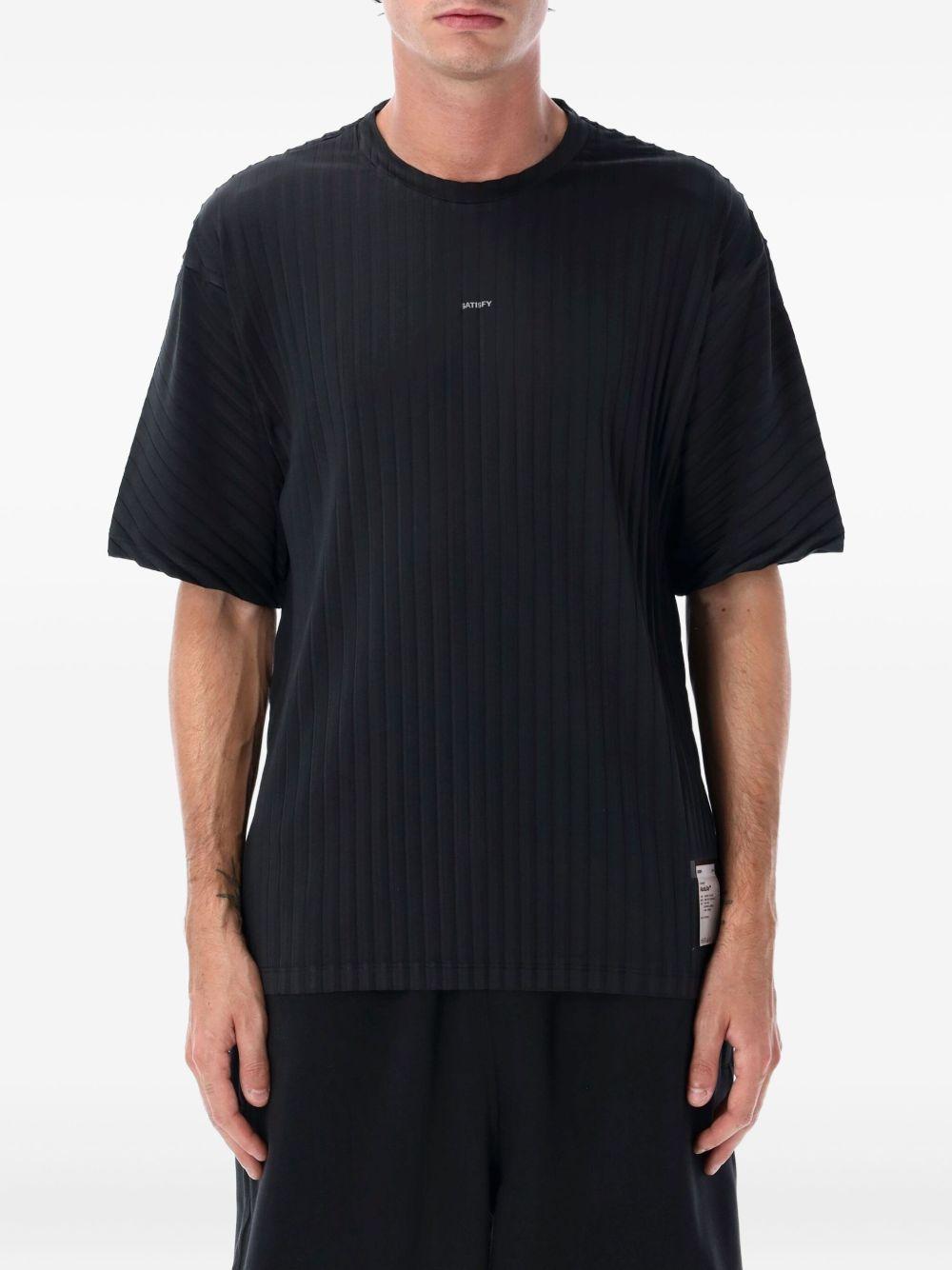 T-shirt con logo in nero Satisfy - unisex 