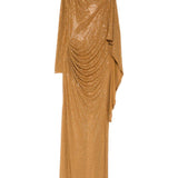 Abito lungo con strass in oro Self-Portrait - donna 