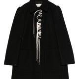 Cappotto in misto lana con lacci in nero Dries van noten - donna 