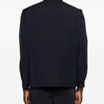 Giacca-camicia con bottoni in blu Grayed - uomo 