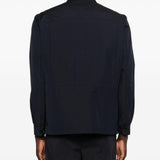 Giacca-camicia con bottoni in blu Grayed - uomo 