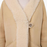 Cappotto in shearling Isak in crema Loulou de saison - donna 