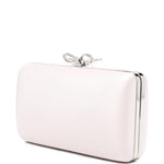 Clutch in raso con fiocco in rosa 