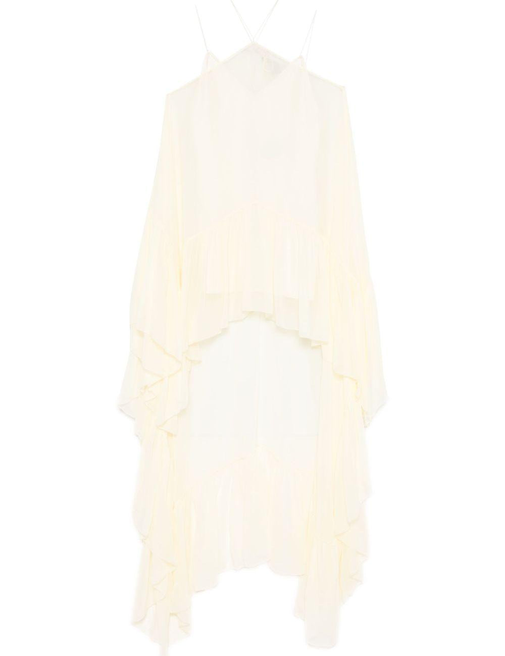 Abito lungo con design a strati in giallo chiaro Taller Marmo - donna 