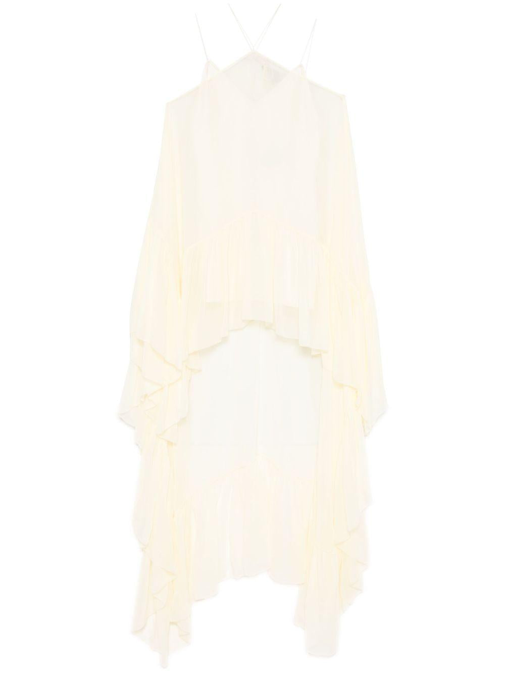Abito lungo con design a strati in giallo chiaro Taller Marmo - donna 