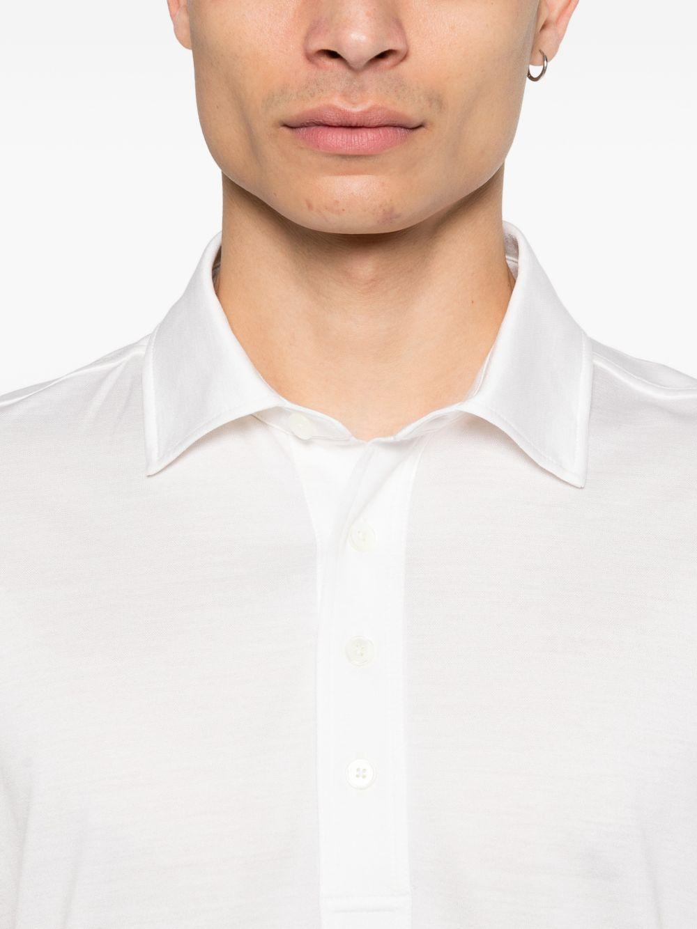 Polo a maniche corte in bianco Zegna - uomo 