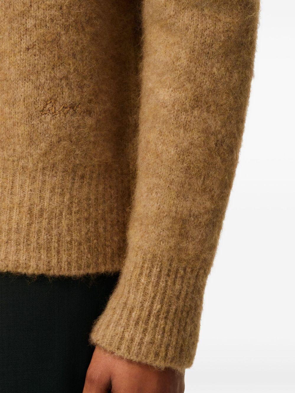Polo in maglia beige AMI Paris - uomo 