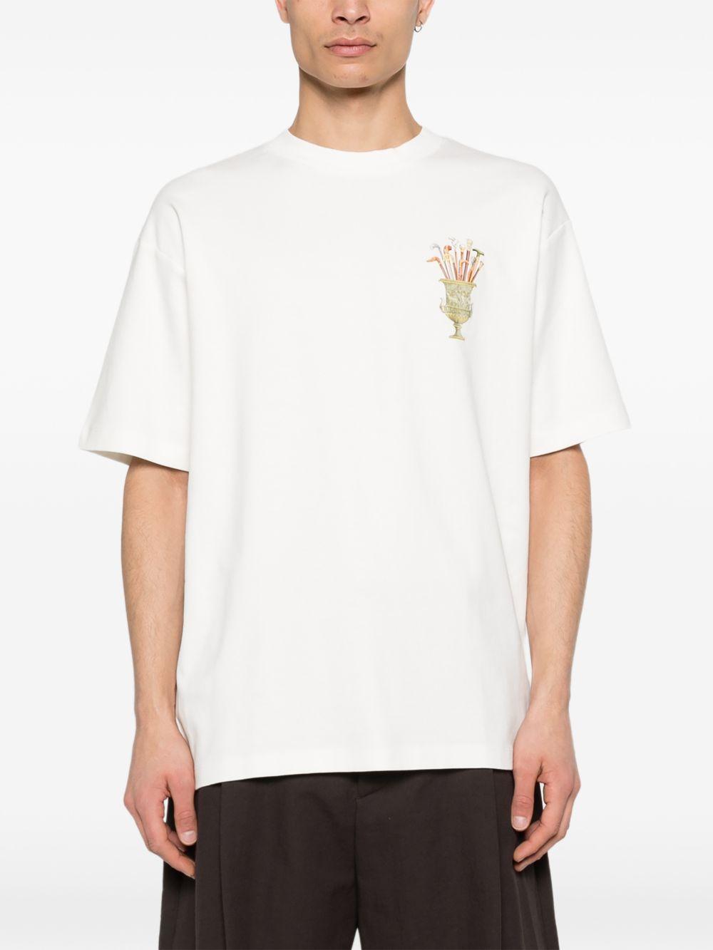 T-shirt Cannes con stampa in bianco Drole de monsieur - uomo 