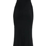 Abito con scollo drappeggiato in nero Mugler - donna 