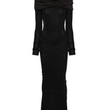 Abito lungo con spalle scoperte in nero Entire studios - donna 