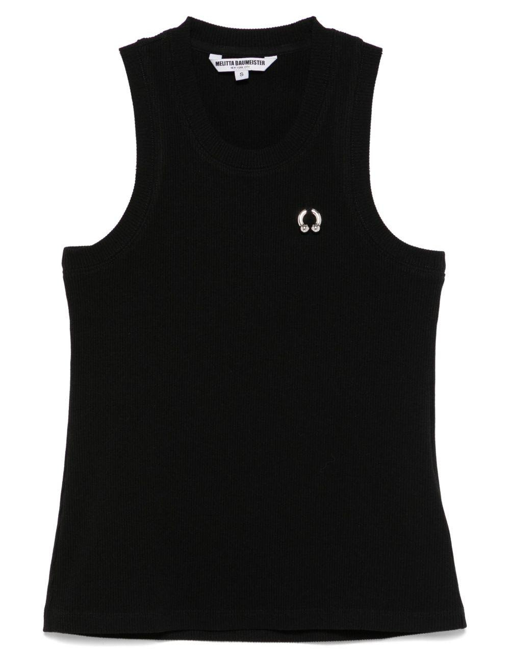 Canotta con piercing in nero Melitta baumeister - donna 