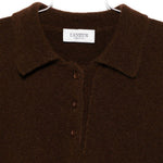 Polo con bottoni in marrone Laneus - donna 