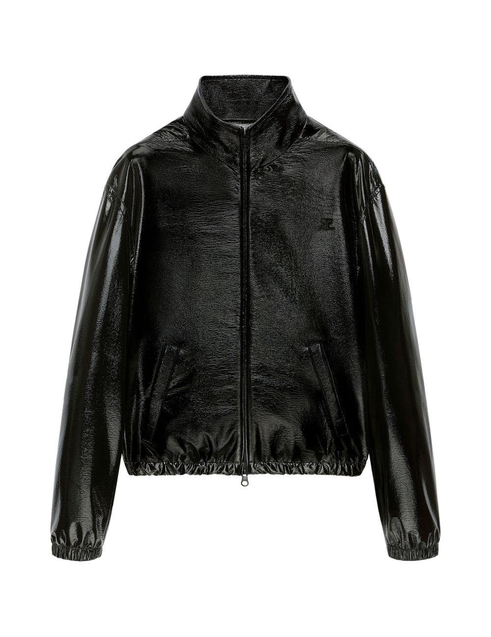 Giacca oversize in vinile in nero Courrèges - donna 