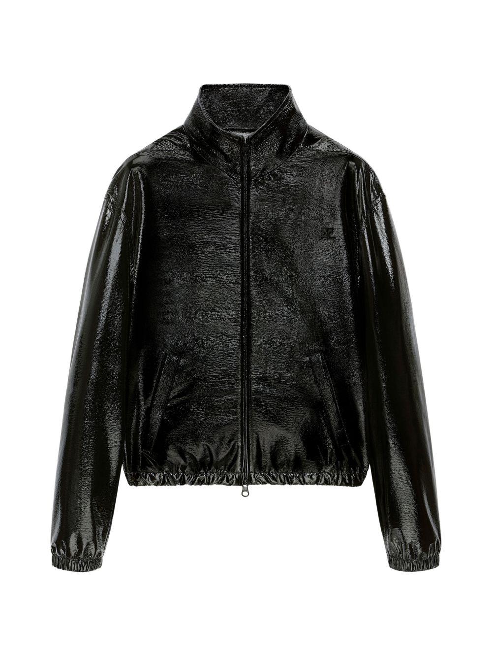 Giacca oversize in vinile in nero Courrèges - donna 