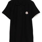 Polo a maniche corte in nero Moncler - donna 