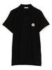 Polo a maniche corte in nero Moncler - donna