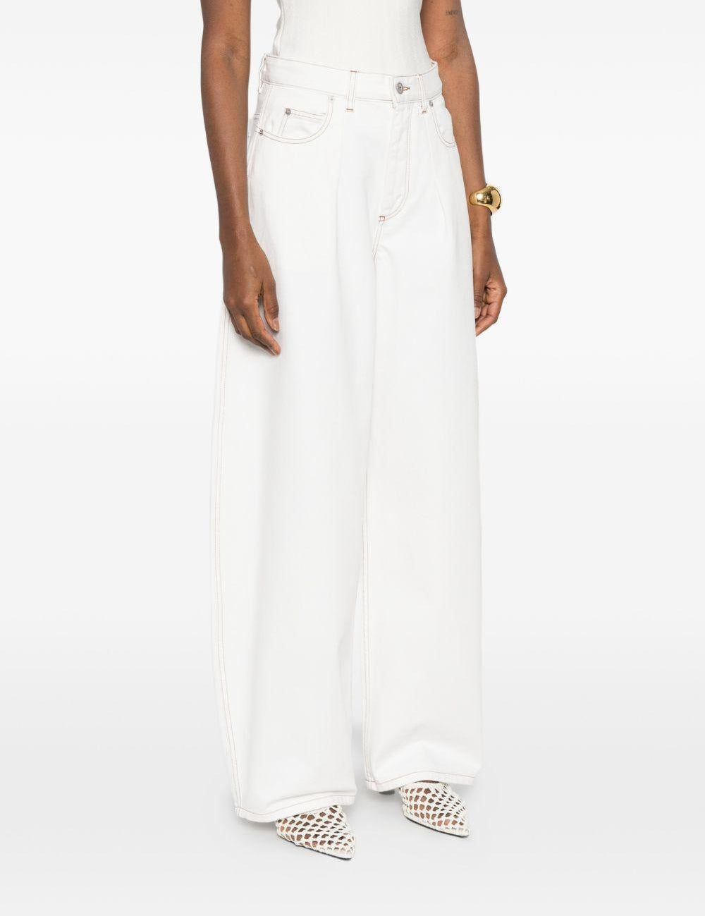 Jeans le de-nimes ovalo  in bianco Jacquemus - donna 