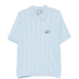 Polo a righe ricamata in azzurro Kidsuper - uomo 