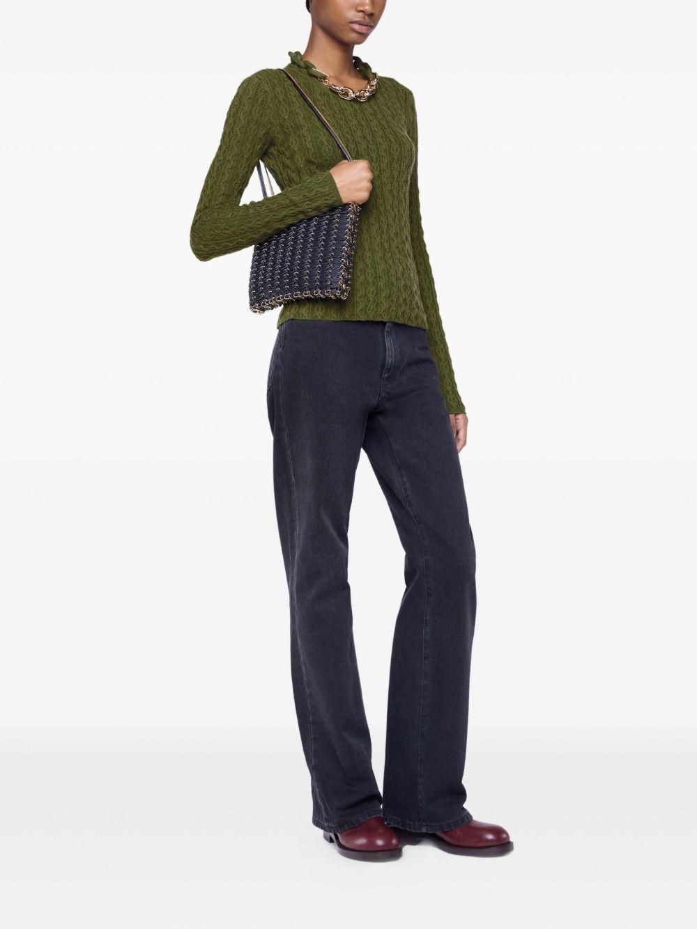 Maglione con dettaglio a catena in verde Rabanne - donna 