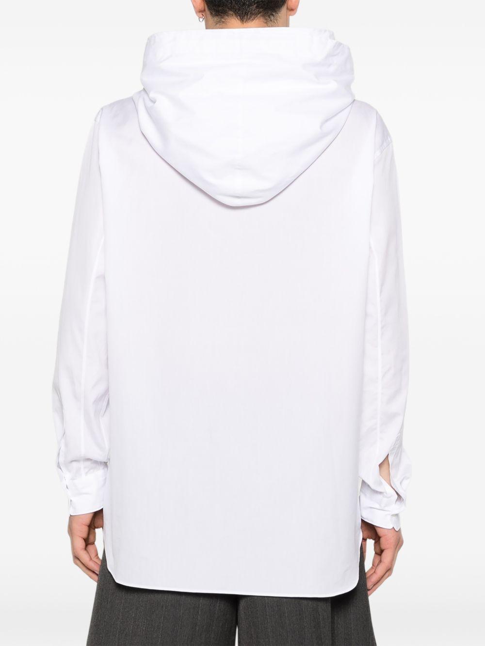 Felpa con design camicia in bianco Comme des Garçons Homme Plus - uomo 