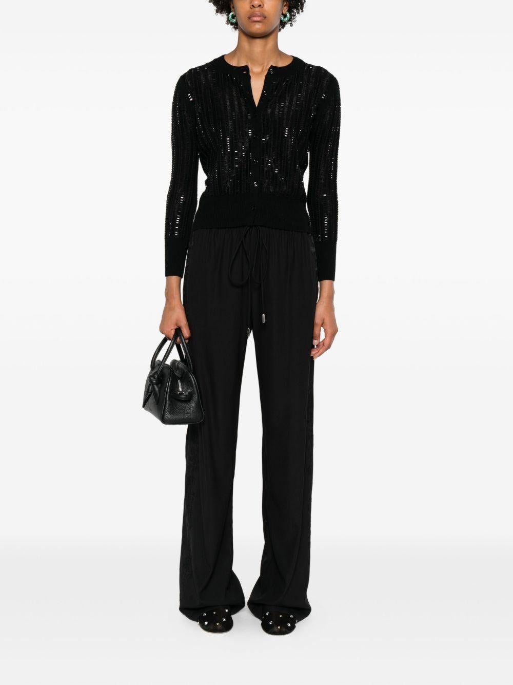 Pantaloni con coulisse in nero Ermanno scervino - donna 