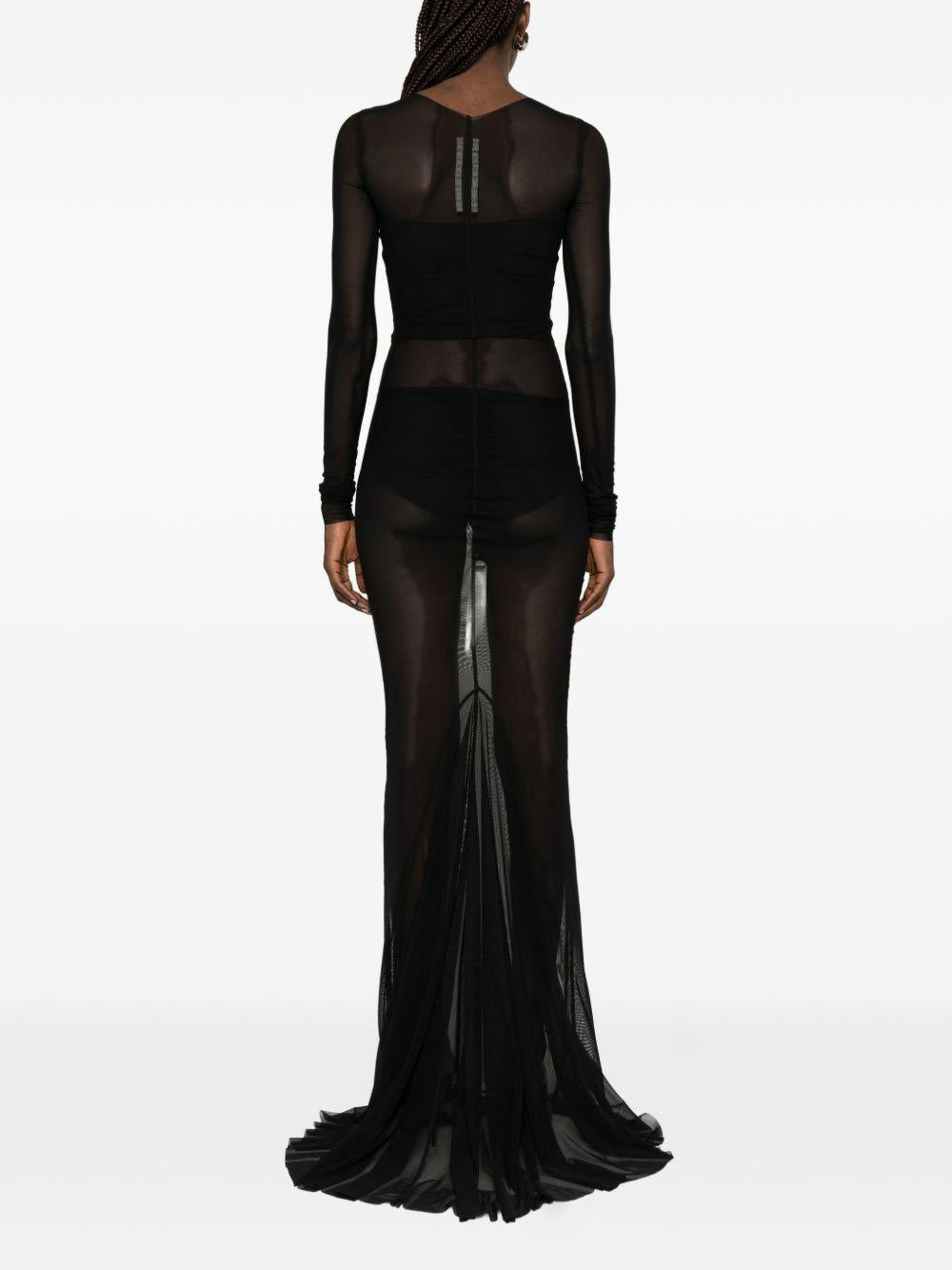 Abito maxi temple in nero Rick owens - donna 